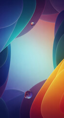 Abstract Swirling Layers Of Blue Teal Purple Orange With Small Spheres background curve Full HD 4K Video Download 2025 2026