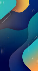 Dynamic Abstract Shapes and Geometric Elements in Teal, Blue, and Orange Gradient background Full HD 4K Video Download 2025 2026