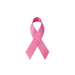 Pink ribbon on Transparent Background