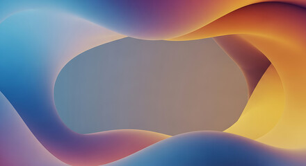 Smooth abstract liquid shapes with vibrant color gradients of blue, purple, and orange forming a frame Full HD 4K Video Download 2025 2026