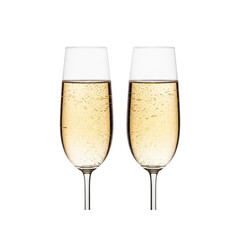 Two glasses of champagne celebration toast