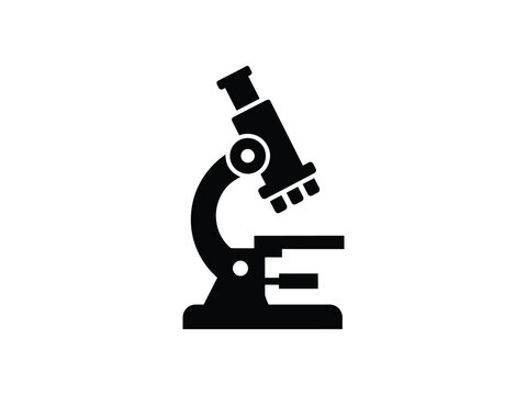 Laboratory Microscope Silhouette Icon