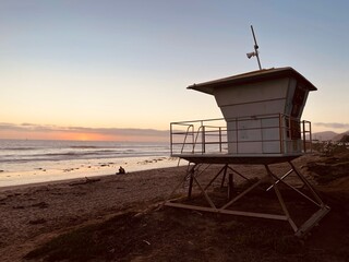 Surfing At Ventura County Line Dusk