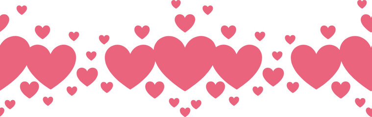 Pink heart pattern seamless romantic love background cute valentine decoration isolated white for wedding greeting cards banners designs templates illustrations © Wajkuruni