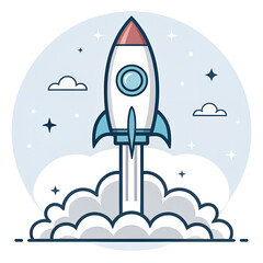 space rocket vector illustration