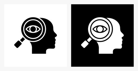 Observation BPM icon sheet in black and white, filled style.