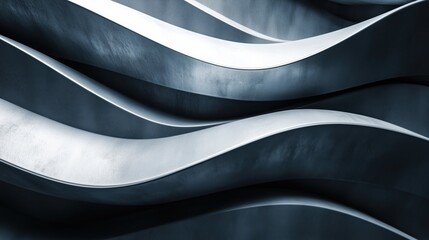 High gloss polished concrete texture background with flowing curves geometry