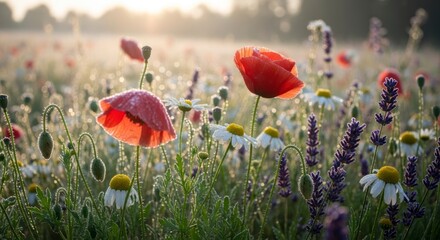 Red Poppies Field