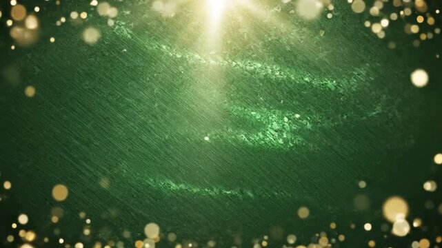 P24-green christmas background banner with metal texture design and soft center lighting 4K 10s