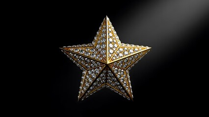 Fototapeta premium gold star on black background