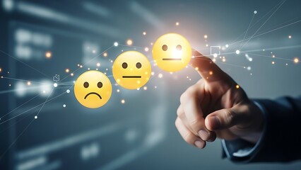 Selecting emotion in digital interface.