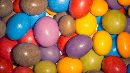 Row of different types of rifle cartridges isolated on a white background