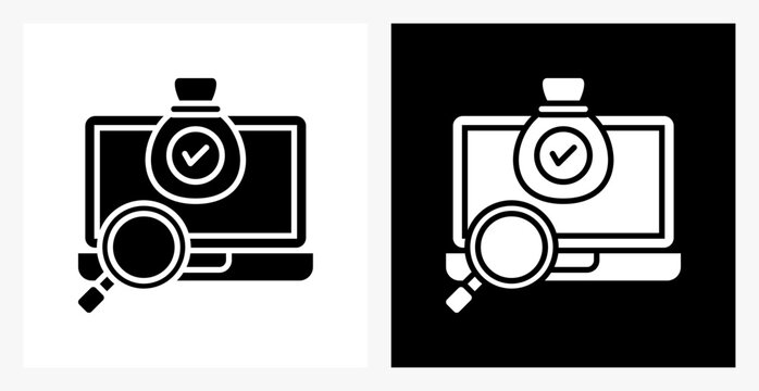 Indexing BPM icon sheet in black and white, filled style.