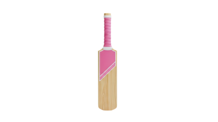 Pink Cricket Bat on transparent background