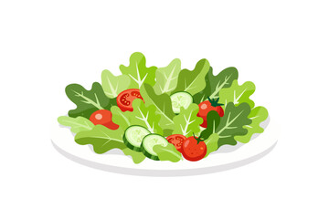 Healthy food salad vector