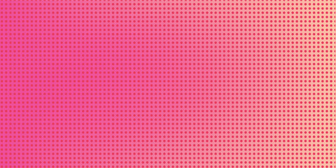 Pink orange polka dots gradient halftone background. Pop art cartoon dot texture with comic graphic design, Horizontal abstract pattern wall for cover digital technology. © Afandi