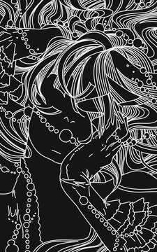  抽象的な星座イラスト - The Blind Blink -Virgo 4696