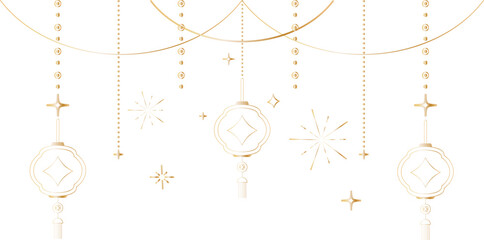 Elegant Lantern Garland with Tassels