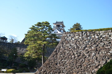 高知城 天守閣と二ノ丸跡石垣