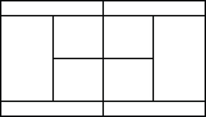 tennis court perspective flatmap