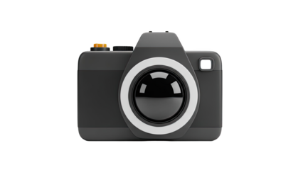 Modern Digital Camera Icon on transparent background
