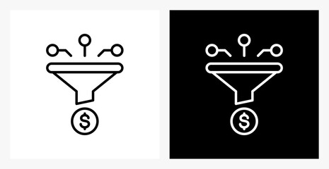Conversion BPM icon sheet in black and white, line style.