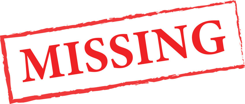 Red Grunge Missing Stamp Symbol - Document Error or Lost Item Sign