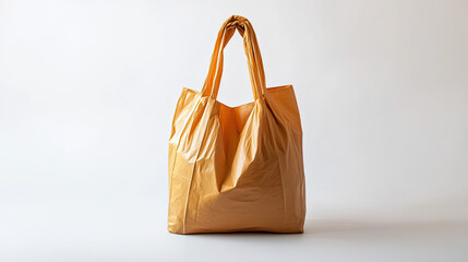 A stylish yellow tote bag with a minimalist design, perfect for shopping or carrying essentials AI Generative