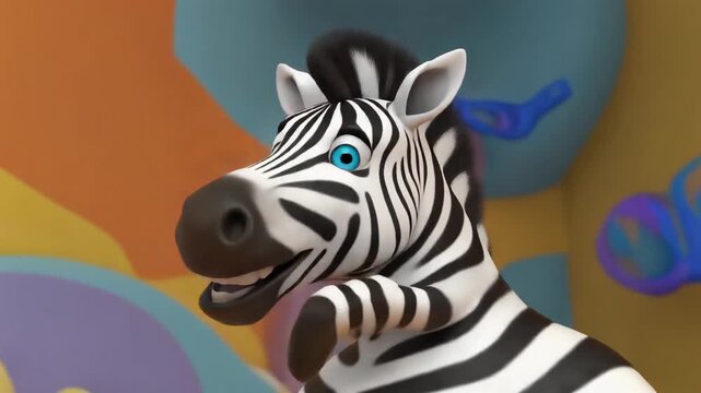 close up of zebra face