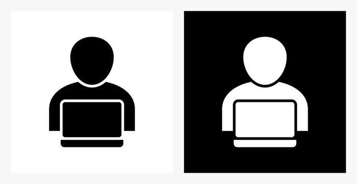 User BPM icon sheet in black and white, filled style.
