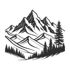 Obraz premium Majestic snow-capped mountain range