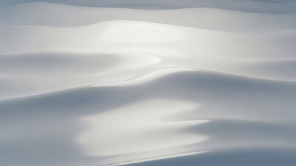 Obraz premium Serene white sand dunes create abstract waves under a soft, ethereal light emphasizing minimalist beauty and smooth textures, capturing the quiet stillness