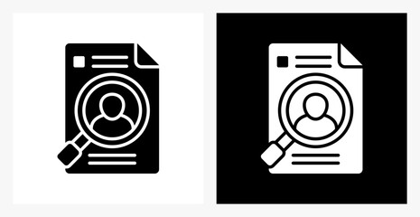 Talent Search BPM icon sheet in black and white, filled style.