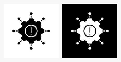 Failure BPM icon sheet in black and white, filled style.