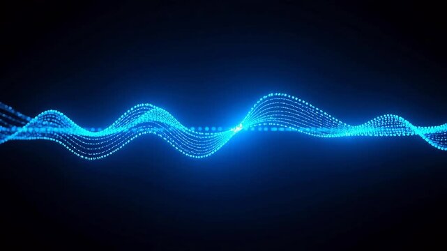 BlueWaveformAnimationonBlackBackground