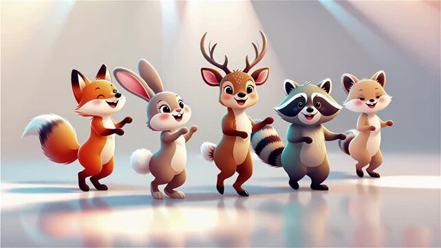 Wild Rhythm Celebration &mdash; Dancing Animals for World Wildlife Day, Conservation Awareness Joy, Biodiversity Protection Display