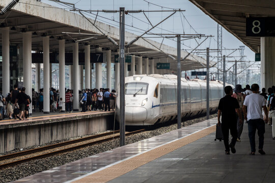 high-speed train station, Leshan, Sichuan, China, Asia