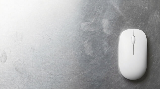 真上から見たパソコンのマウスの画像