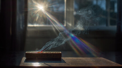 Incense Sticks Burning with Smoke