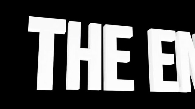 Final moments of a project ending, showing text on a black screen with brief moments of reflection