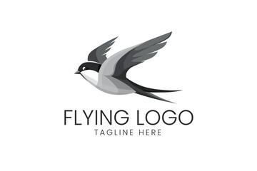 Fototapeta premium Flying Bird Swallows Wings Flight Vector logo template