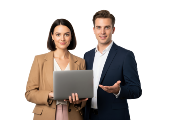 Software developers team with laptop performing remote server maintenance or application debugging during system optimization process in telecommunications technology department center