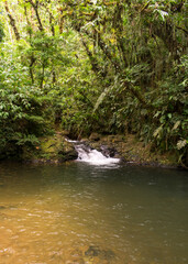 Po&ccedil;a do Xaxim, small waterfall with beautiful natural pool by Estrada Rio do Julio - Schroeder, Santa Catarina, Brazil