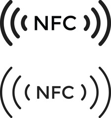 NFC Mobile Icon Set. Contactless Payment and Smartphone Symbols. Tap to Pay Interface and Digital Wallet Mobile sign. Smartphone Proximity Scanning and Smart Tag Connectivity icons