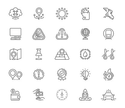Web development icons set. editable line icons, linear, design and programming symbols