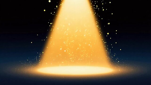 MysticalYellowSpotlightonDarkSky