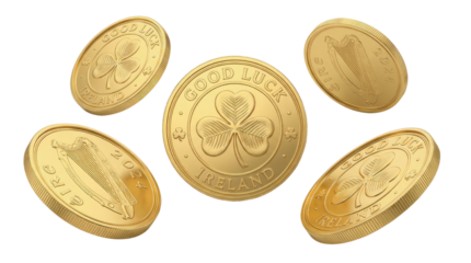 Group of five tan colored oval shapes arranged in a circular pattern with visible striations and texture white background cutout