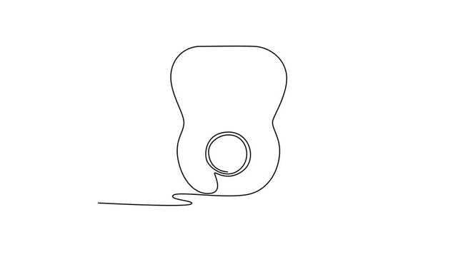 Kettlebell weights. Gym Property concept. Single line draw design. Full length animation illustration. High quality 4k footage