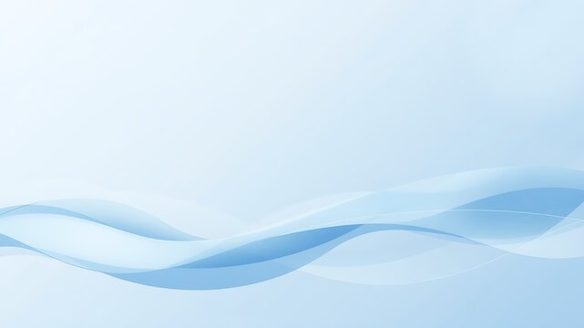 Flowing abstract blue waves on a light background image - Powered by Adobe