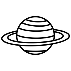 Simple Saturn Illustration 